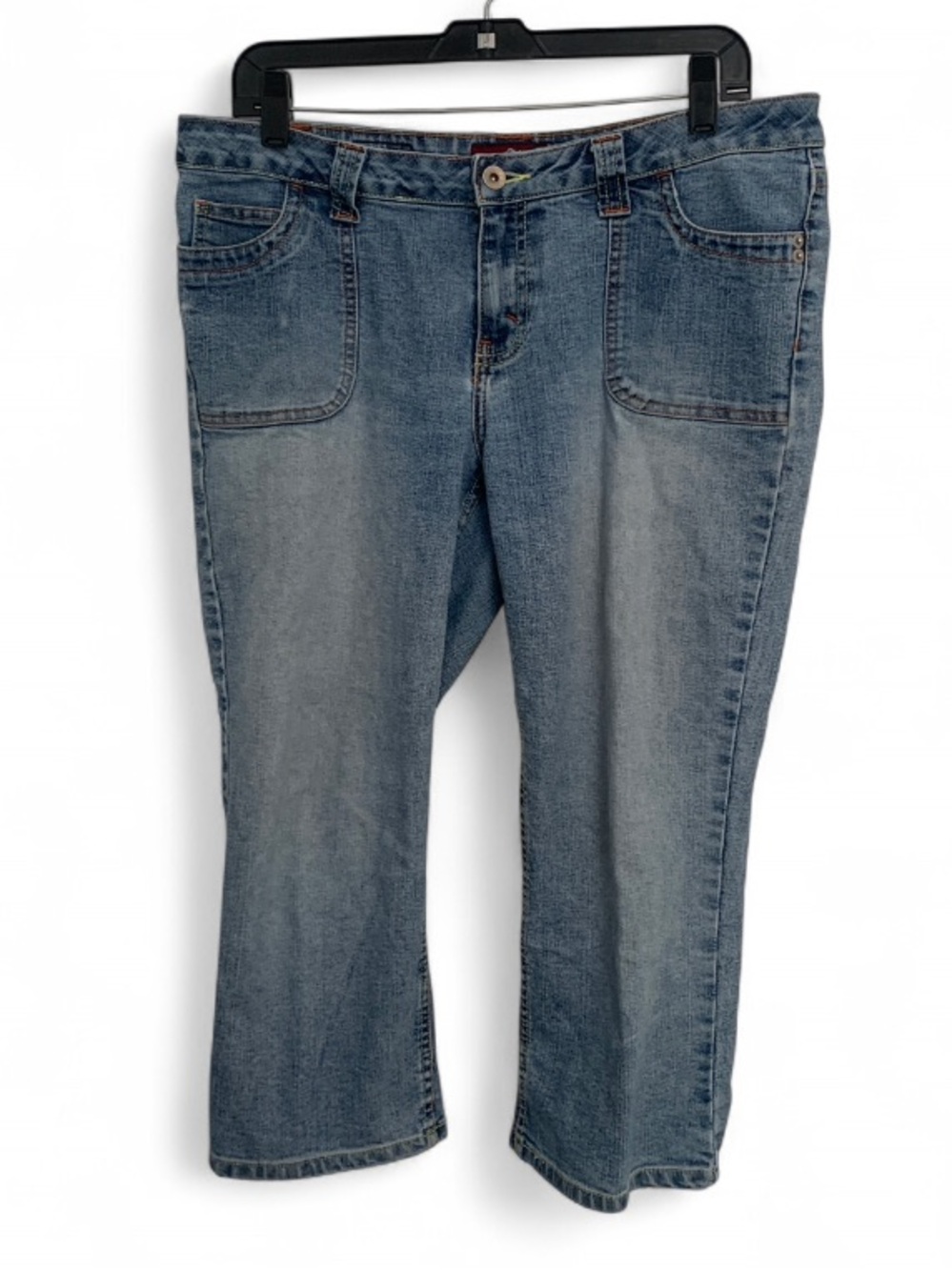 Y2K Jordache Light Blue Cropped Flap Pocket Jeans